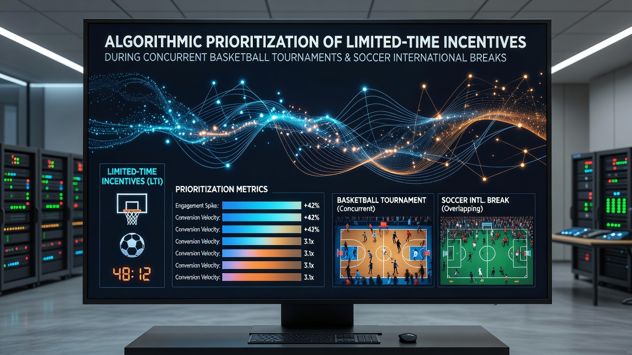 Algorithmic systems processing betting incentives across overlapping basketball and soccer events in real time