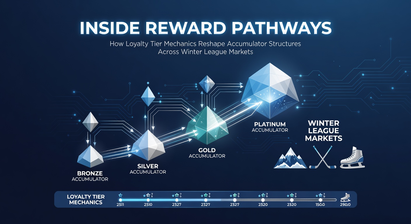 Loyalty tier progression chart showing accumulator adjustments in winter league betting markets