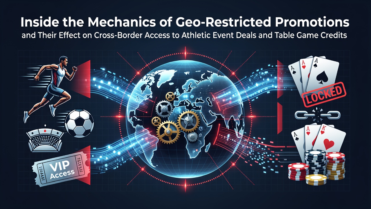 Diagram showing geo-restriction boundaries across sports betting and casino platforms with location verification layers