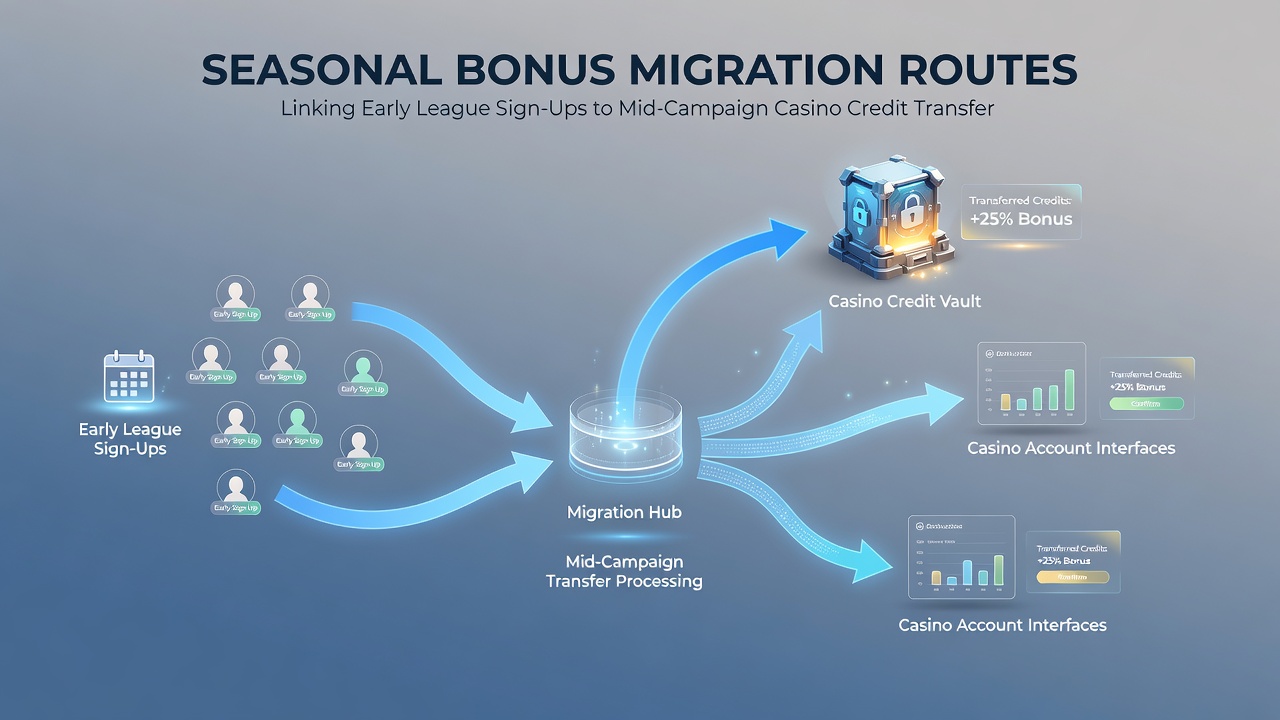 Infographic showing mid-campaign credit transfer timelines for basketball and soccer betting bonuses