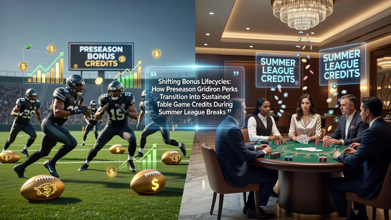 Preseason gridiron betting promotions converting into casino table game credits during summer league breaks